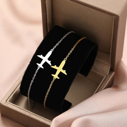 BRAZALETE LOVE TRAVEL DIJE DE AVIÓN UNISEX
