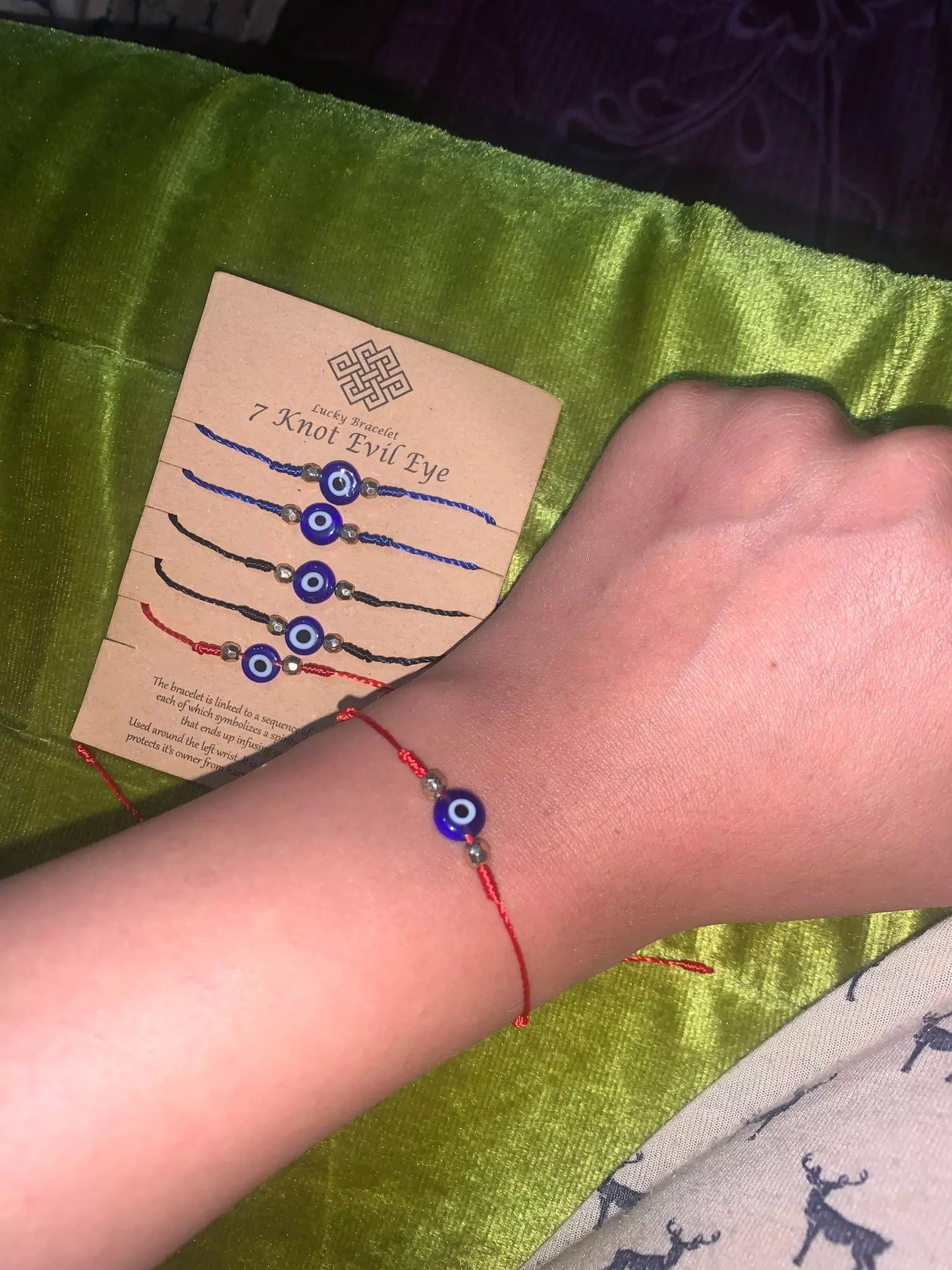 PULSERA OJO TURCO HILO ROJO