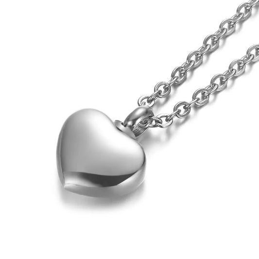 COLLAR DE URNAS CONMEMORATIVAS EN FORMA DE  CORAZÓN MINIMALISTA