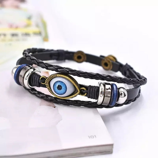 BRAZALETE OJO TURCO LEATHER