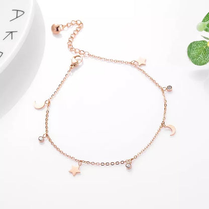 TOBILLERA LUNAR MINIMALISTA ROSE GOLD