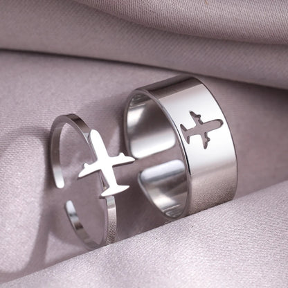 ANILLOS DE PAREJA MATCHING RINGS DISEÑO HUECO AJUSTABLES