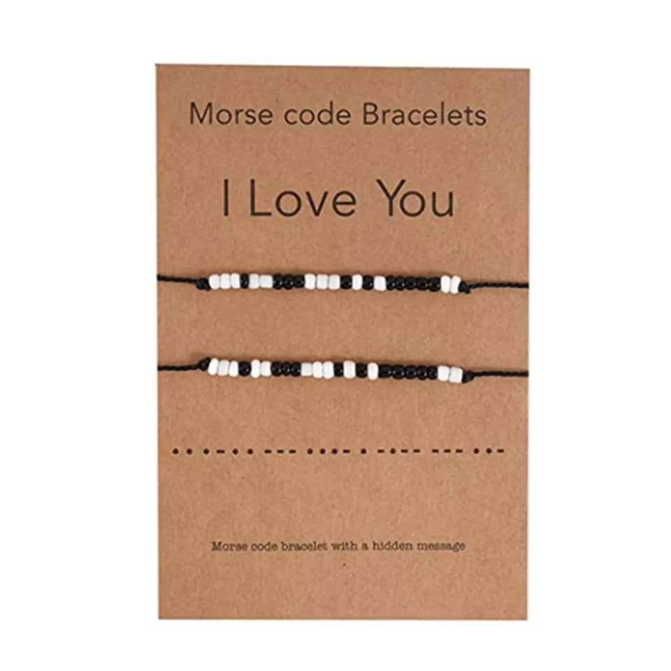 PULSERAS TE AMO  CÓDIGO MORSE