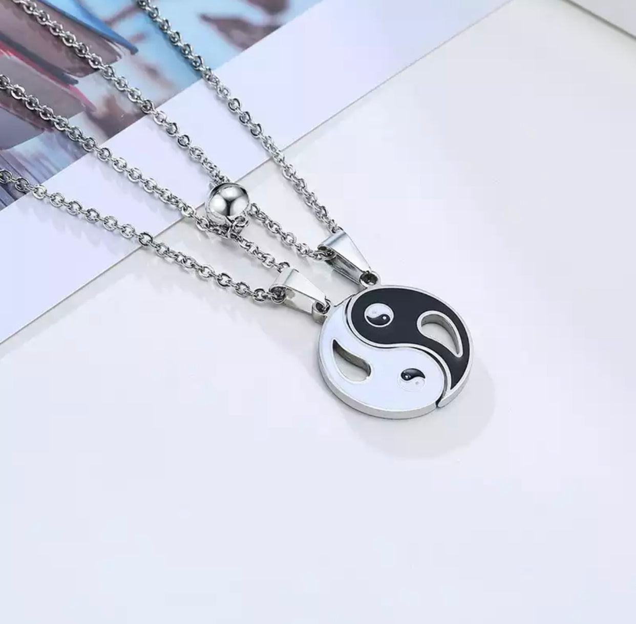 COLLARES DE PAREJA YIN YANG CON APERTURA