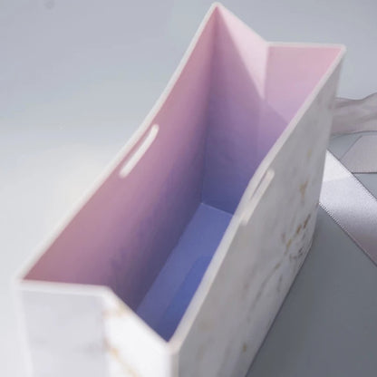BOLSA DE REGALO DISEÑO MÁRMOL CON LASO MEDIANA