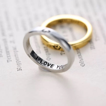 ANILLO I LOVE YOU  MINIMALISTA LAMINADO