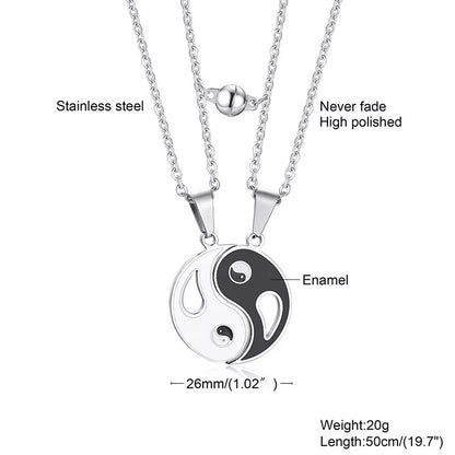 COLLARES DE PAREJA YIN YANG CON APERTURA