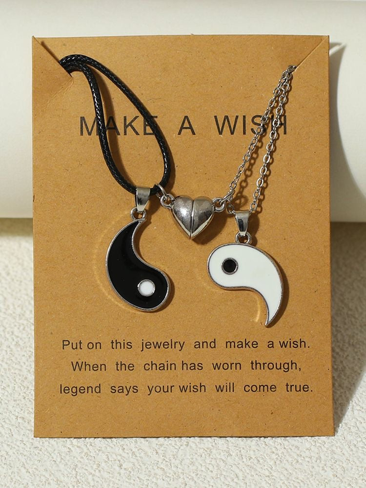 COLLARES YIN YANG PAREJA BFF  CORDÓN LEATHER