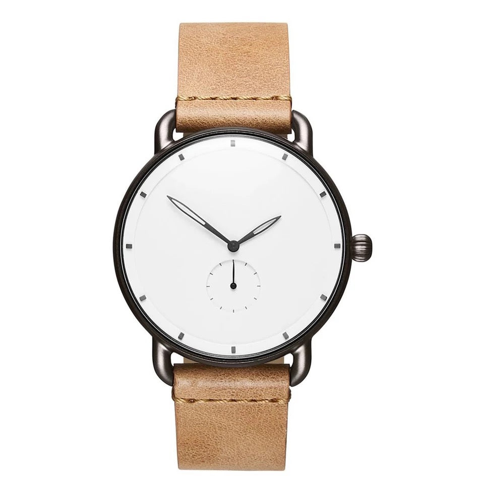 RELOJ MINIMALISTA CRONÓGRAFO CUERO SINTÉTICO