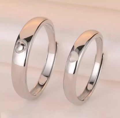 ANILLOS DE PROMESA CHAPADO EN PLATA 925, AJUSTABLES