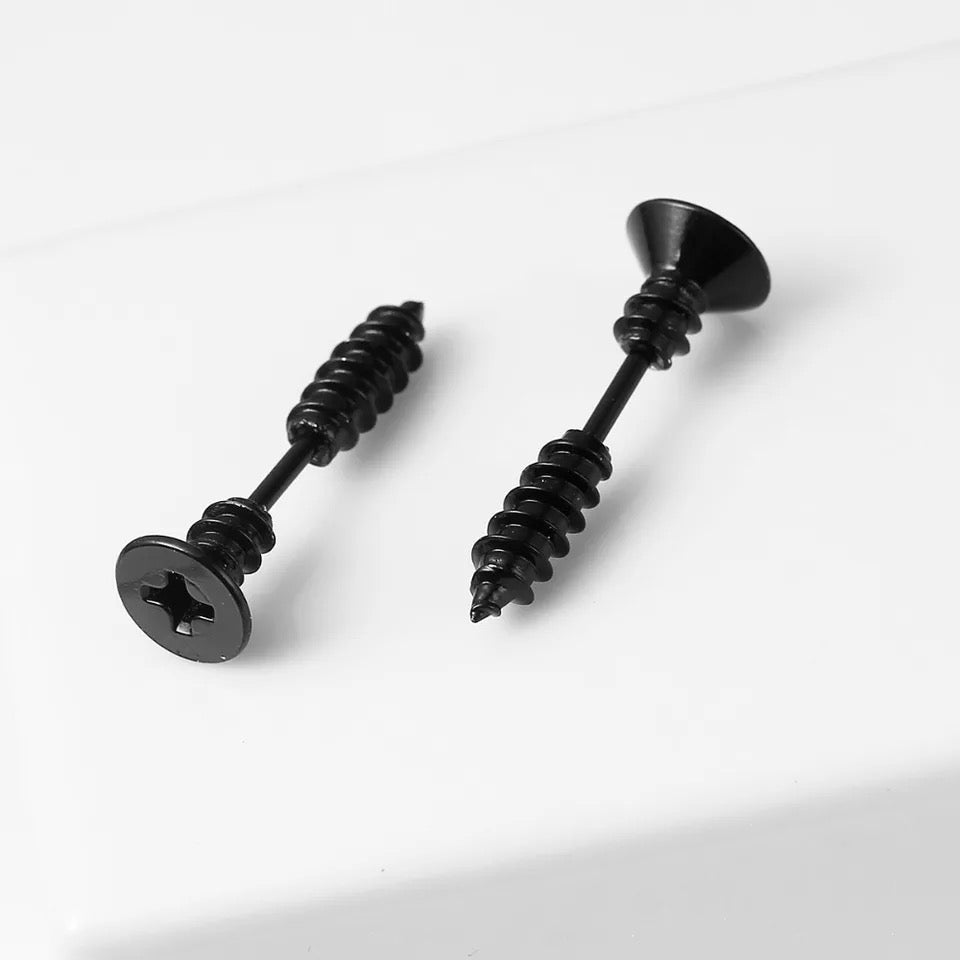 ARETES PUNK TORNILLO  ACERO